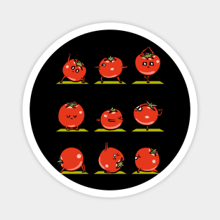 Tomato Yoga Magnet